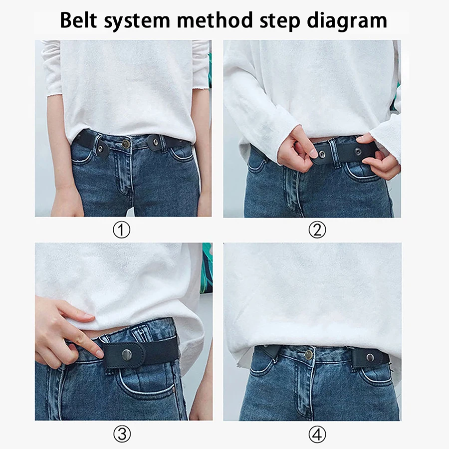 Eenvoudige modieuze dames geen gesp stretch elastische tailleriem heren geweven onzichtbare luie riem in lengte verstelbaar, voor jeans, jurk