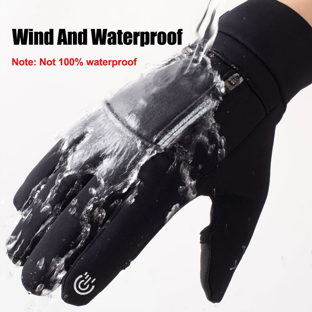 ฤดูหนาว WARM Touch Screen ถุงมือกลางแจ้ง Windproof กันน้ําเย็นถุงมือผู้ชายขับรถขี่จักรยานตกปลาถุงมือสกี