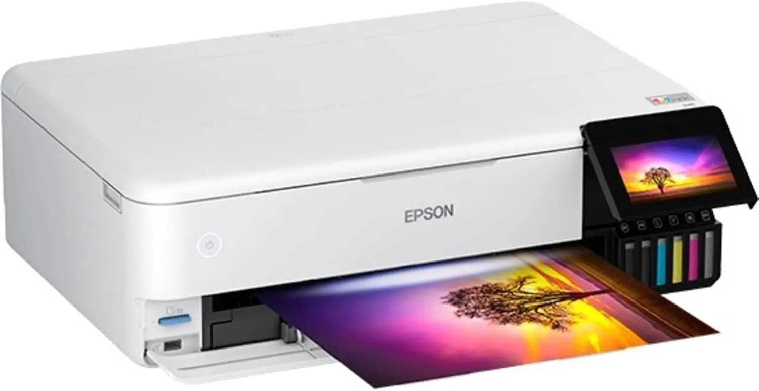 EcoTank Photo ET-8550 Wireless Wide-Format All-in-One Supertank Printer with Scanner, Copier, Ethernet and 4.3-inch