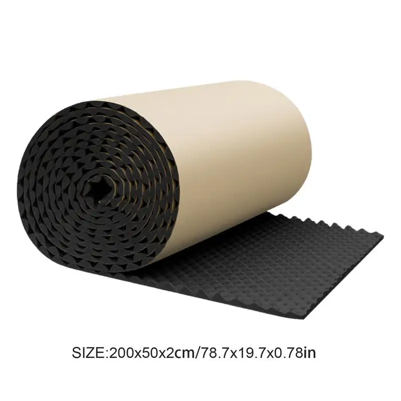 Almohadilla de aislamiento acústico para coche, estera de aislamiento térmico automático, barrera de insonorización impermeable, accesorios interiores, 200x50x2cm