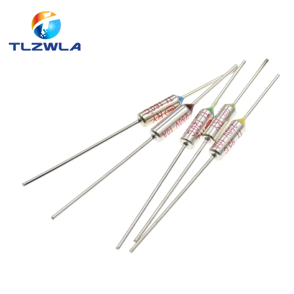 10 Chiếc Nhiệt Độ Ry 10A 15A 250V Tf Cầu Chì Nhiệt 65C 85C 100C 105C 110C 120C 130C 152C 165C 172C 185C 192C 200C 216C 240C 280C