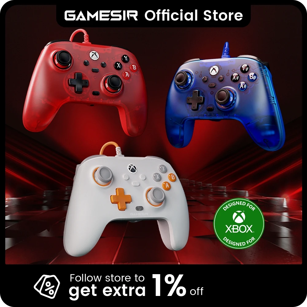 GameSir T7 Xbox Gaming Controller Gamepad con cable para Xbox Series X, Xbox Series S, Xbox One, con gatillo de palanca de mando de efecto Hall