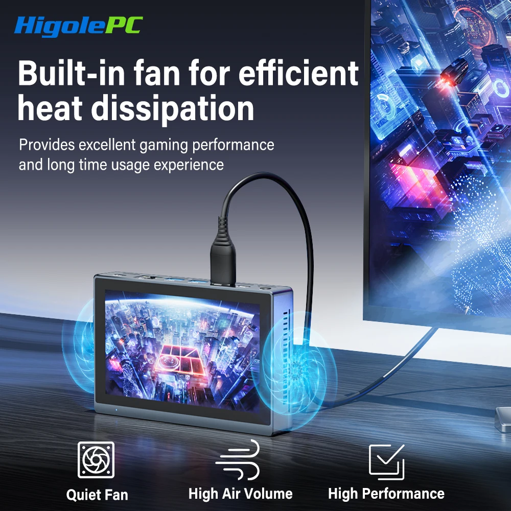 Higole Gole 2 Pro 5.5'' Intel N5095 Mini PC Windows 11 WiFi5 16GB 256GB 2500mAh 4K Desktop Computer Touch Screen Windows Tablet