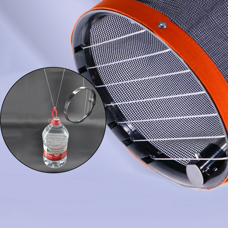 Huieson 卓球ボールピッカーバケット 23x23cm 99cm 取り外し可能なステンレスポール付き プロの卓球トレーニング用