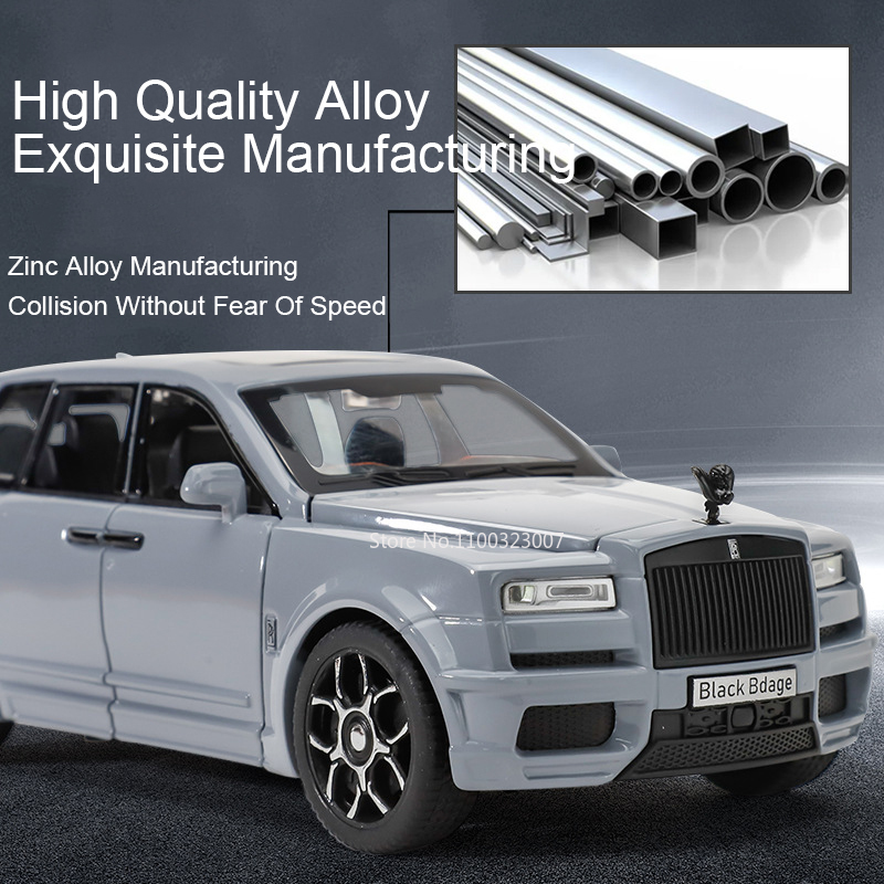 1/32 Rolls Royce Cullinan RV Car Model Alloy Diecast Off-road Vehicle Toy With Sound and Light Camping Car Model For Boys Gifts
