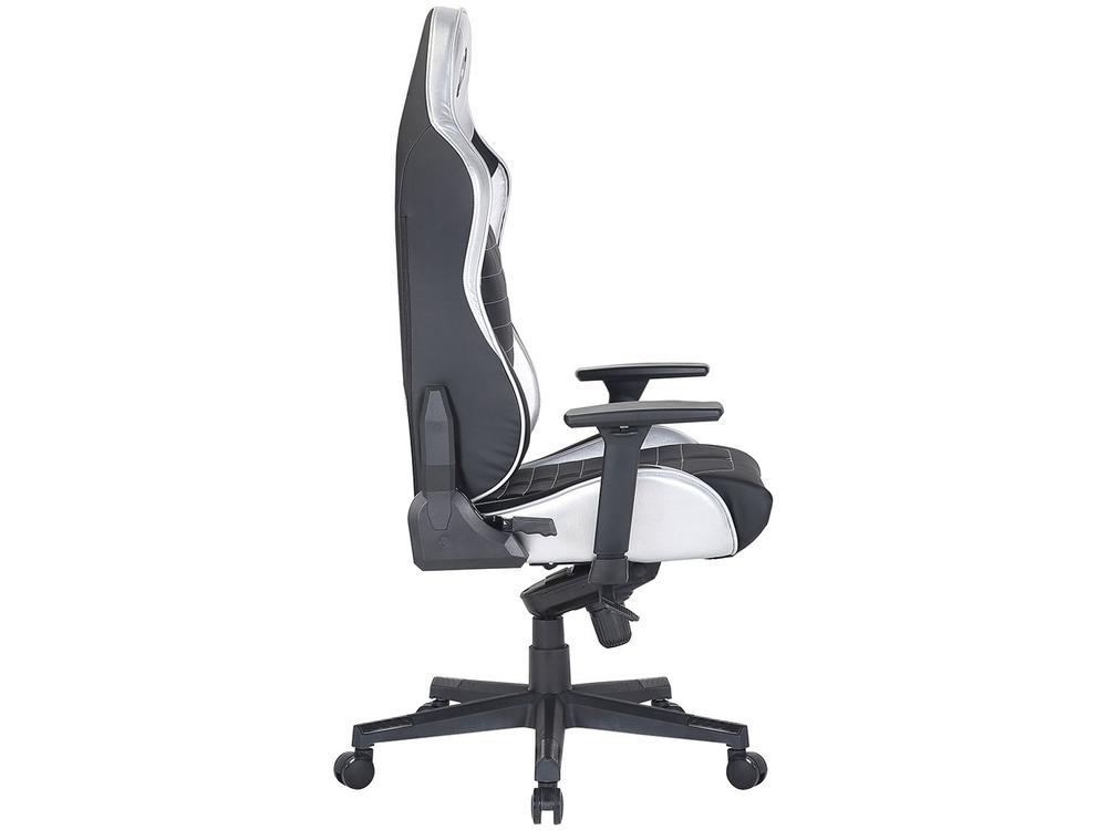Cadeira Gamer Techni Sport Reclinável Giratória Preta e Prata TS62
