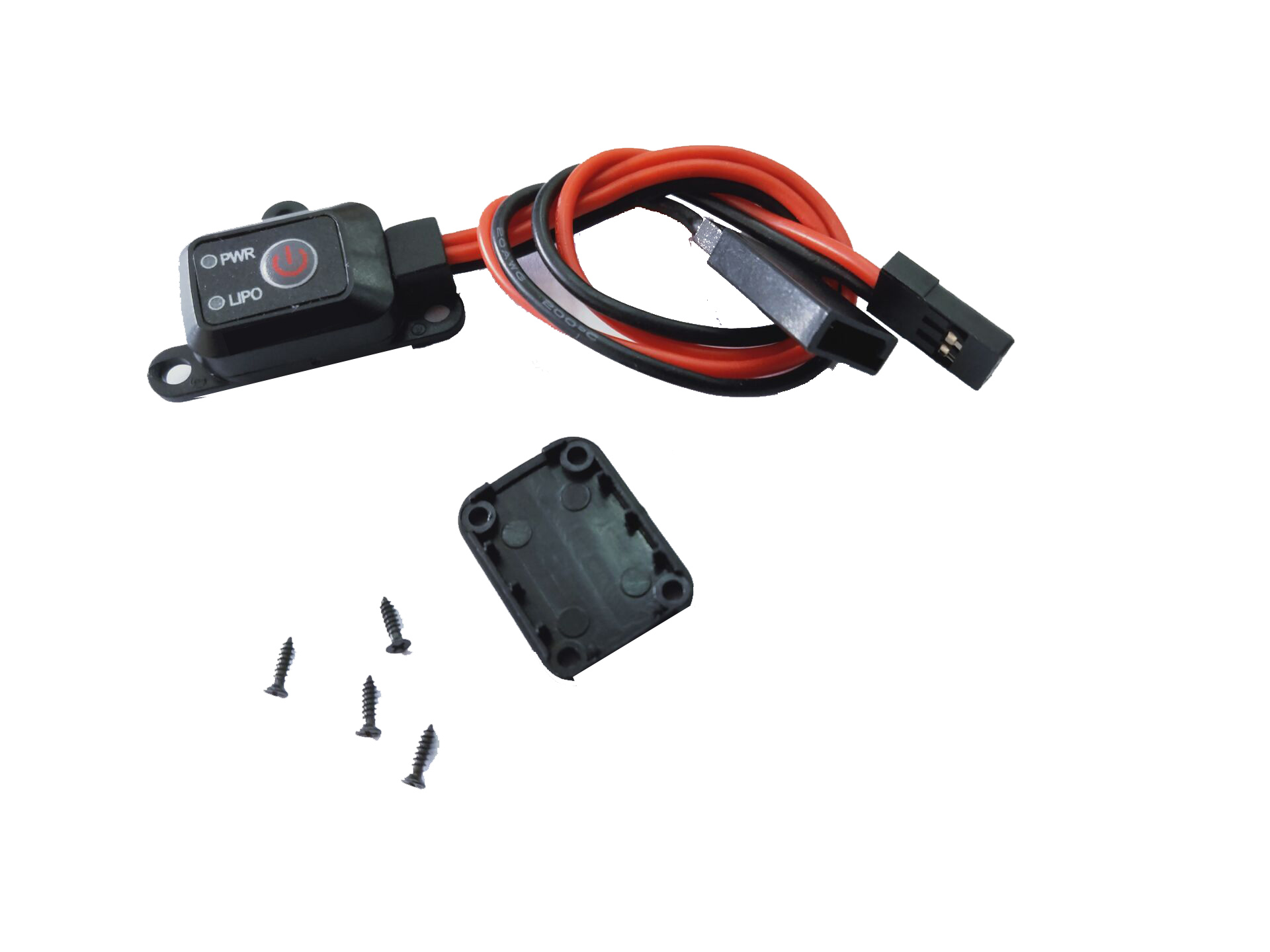 Neuer kleiner kleiner MCU-gesteuerter Ein-/Ausschalter mit Batteriespannungskontrolle für RC-Auto-Flugzeug-Boot-Lipo NIHM NIcad-Batterien