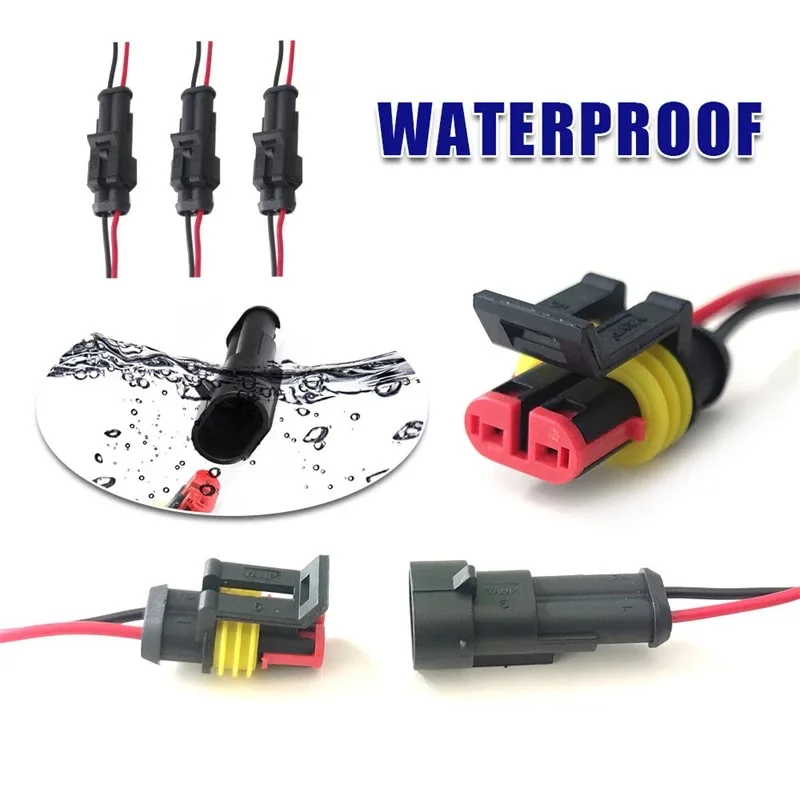 2 ขาเชื่อมต่อกันน้ํา Connector ชายและหญิง 20AWG ลวดเหมาะสําหรับรถบรรทุกเรืออื่นๆการเชื่อมต่อสายไฟ 5 คู่