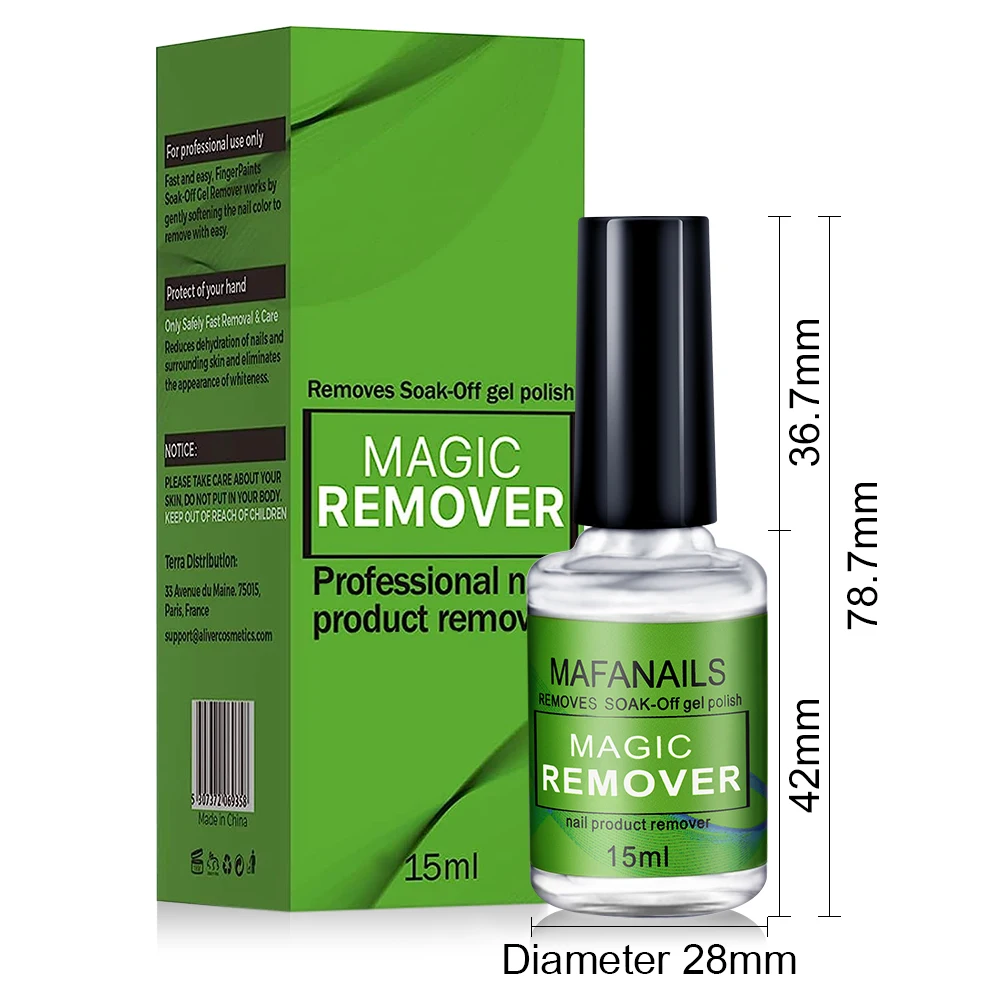 15 ml/ขวดเล็บเจล Remover Polish Soak-Off 3 นาทีได้อย่างรวดเร็วและง่ายดายลบเจล 0.5fl.Oz Professional ไม่ระคายเคือง