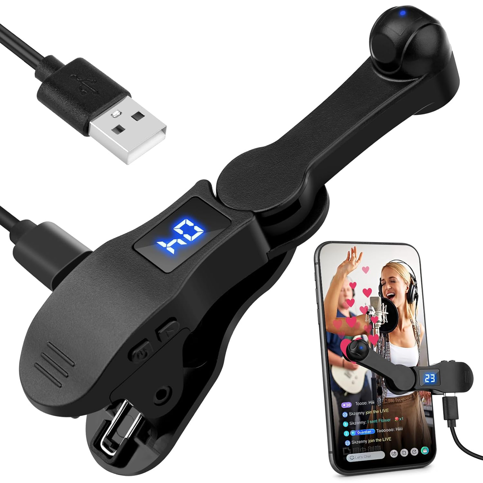 Automatischer Bildschirmklicker für Smartphones, Apps, Video, Live-Streaming, Gadget, USB-Simulator, Smartphone-Spielbildschirm, Touch-Stative, Tapper