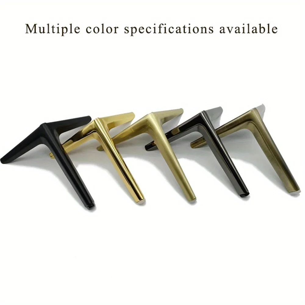 4 pezzi gambe per mobili in metallo mobile TV letto tavolino gamba nero oro argento scrivania sgabello sedia piede divano hardware gamba di ricambio