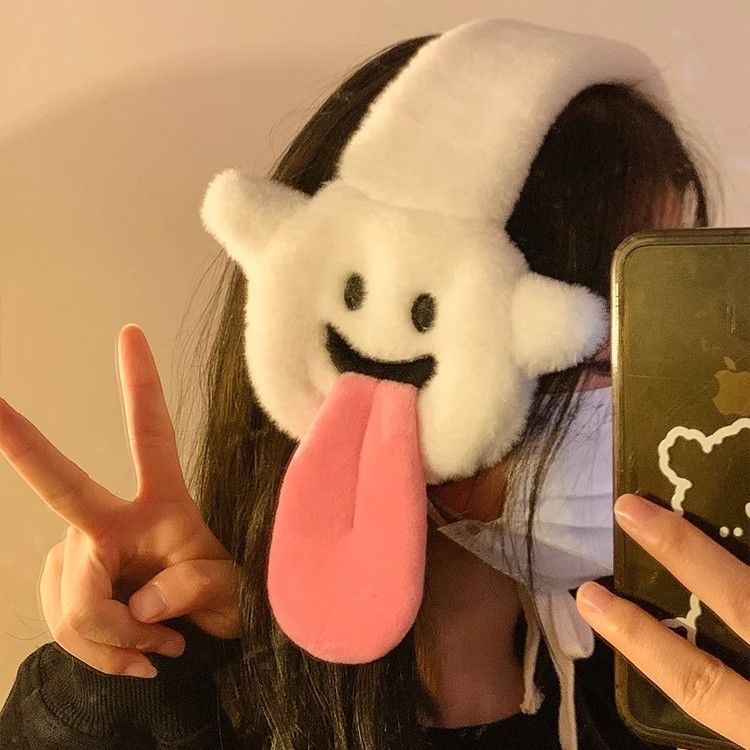 女性のための面白い漫画ぬいぐるみイヤーマフ、耳の保護、暖かい、厚く、カワイイ、屋外、ハロウィーンのアクセサリー、ギフト、冬