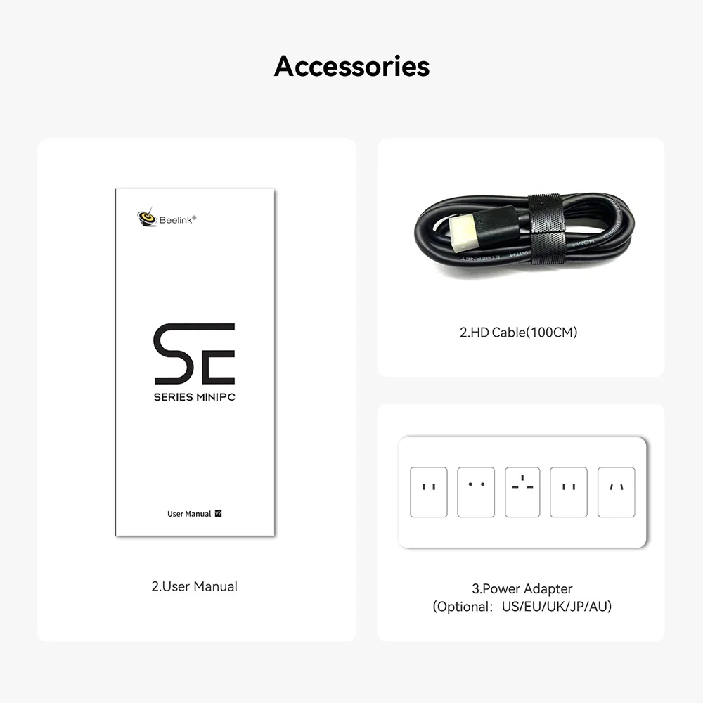 Beelink SER8 8745HS Мощный мини-ПК AMD 24 ГБ 32 ГБ DDR5 1 ТБ SSD USB4 2,5 Гбит/с Wi-Fi6 BT5.2 для домашнего настольного компьютера SER