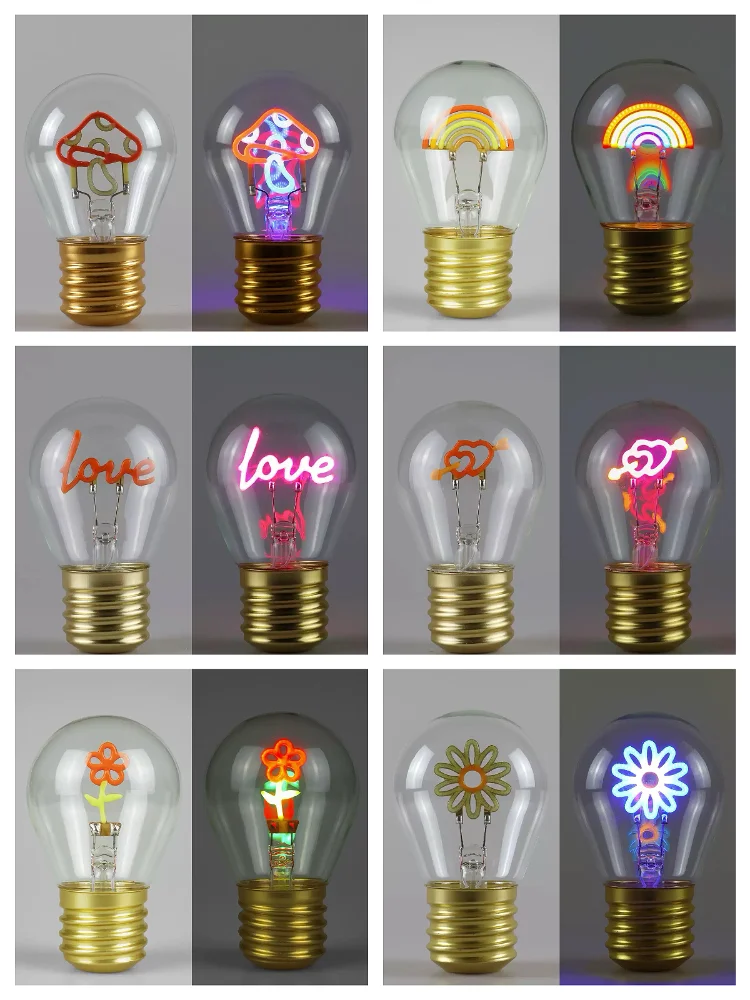 Bombilla recargable A70 de 5V con una flecha a través del corazón, lámpara decorativa creativa regulable de plástico para escritorio y dormitorio