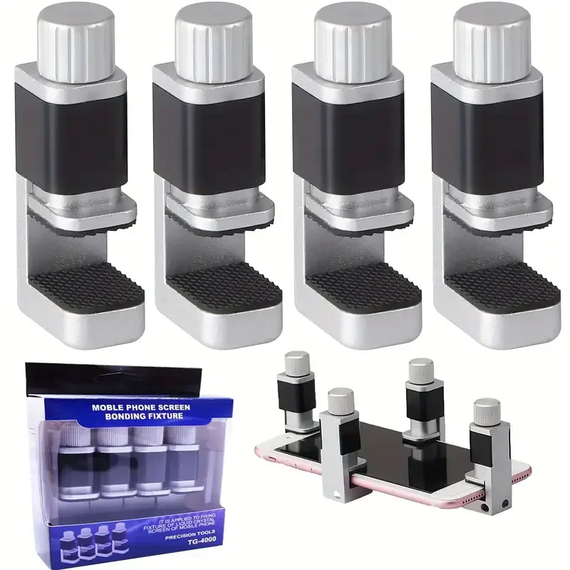 4 PCS Set Adjustable Phone Repair Clamp For Smartphones, Tablets, Laptops & Ipads- Phone Screen Securing Tools