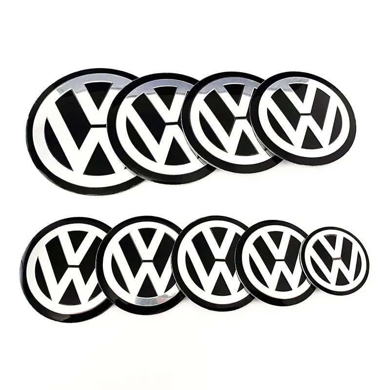4 шт. 40 мм 45 мм 50 мм 55 мм 56 мм 60 мм 65 мм 70 мм 75 мм 80 мм 90 мм VW Эмблема центра колеса Наклейка Обод Крышка ступицы Колпачки Логотип Значок Наклейки
