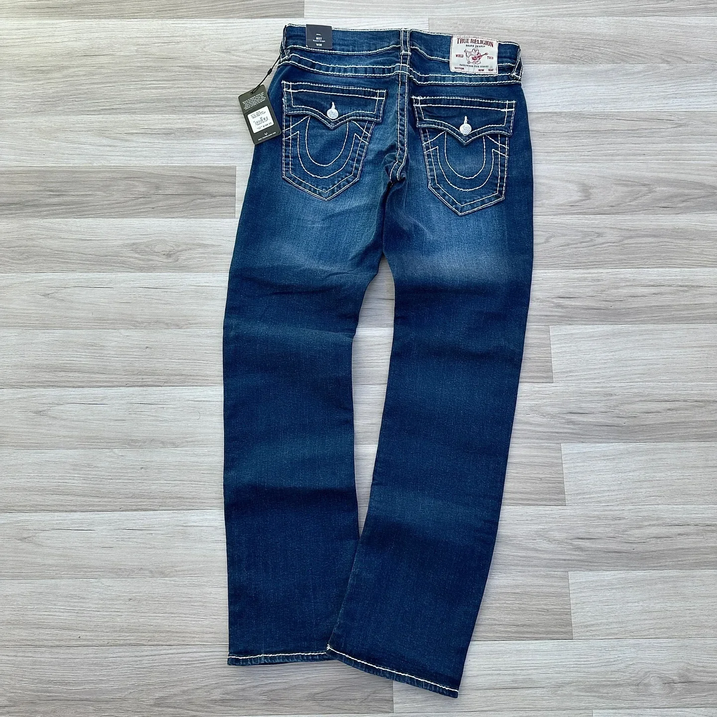 Vaqueros bordados de fe verdadera roja, pantalones vaqueros informales holgados góticos de estilo Hip Hop callejero Vintage, pantalones holgados para parejas, ropa y2k
