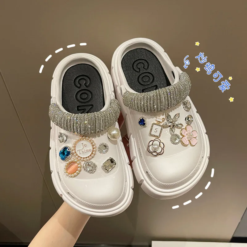 プラットフォームスリッパ夏の女性のサンダル 6 センチメートルウェッジレディース屋外下駄厚いストリートビーチスライド女の子フリップフロップガーデンシューズ
