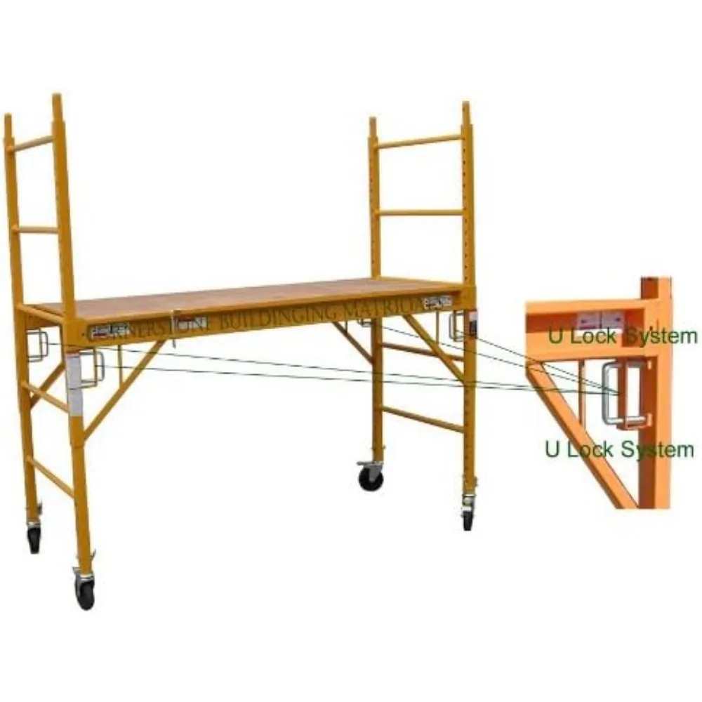 Scaffold Multipurpose 18ft. Maxi Square Triple Baker-Style Scaffold Tower Package - 1,000-Lb. Capacity, Model# 3MFS