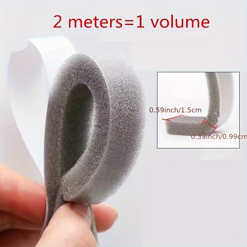 1/2pcs Self-กาวฟองน้ําซีลตัดกันน้ํา Soundproof กระจก Impact Seal กรอบประตูตู้สวมใส่เครื่องมือป้องกัน