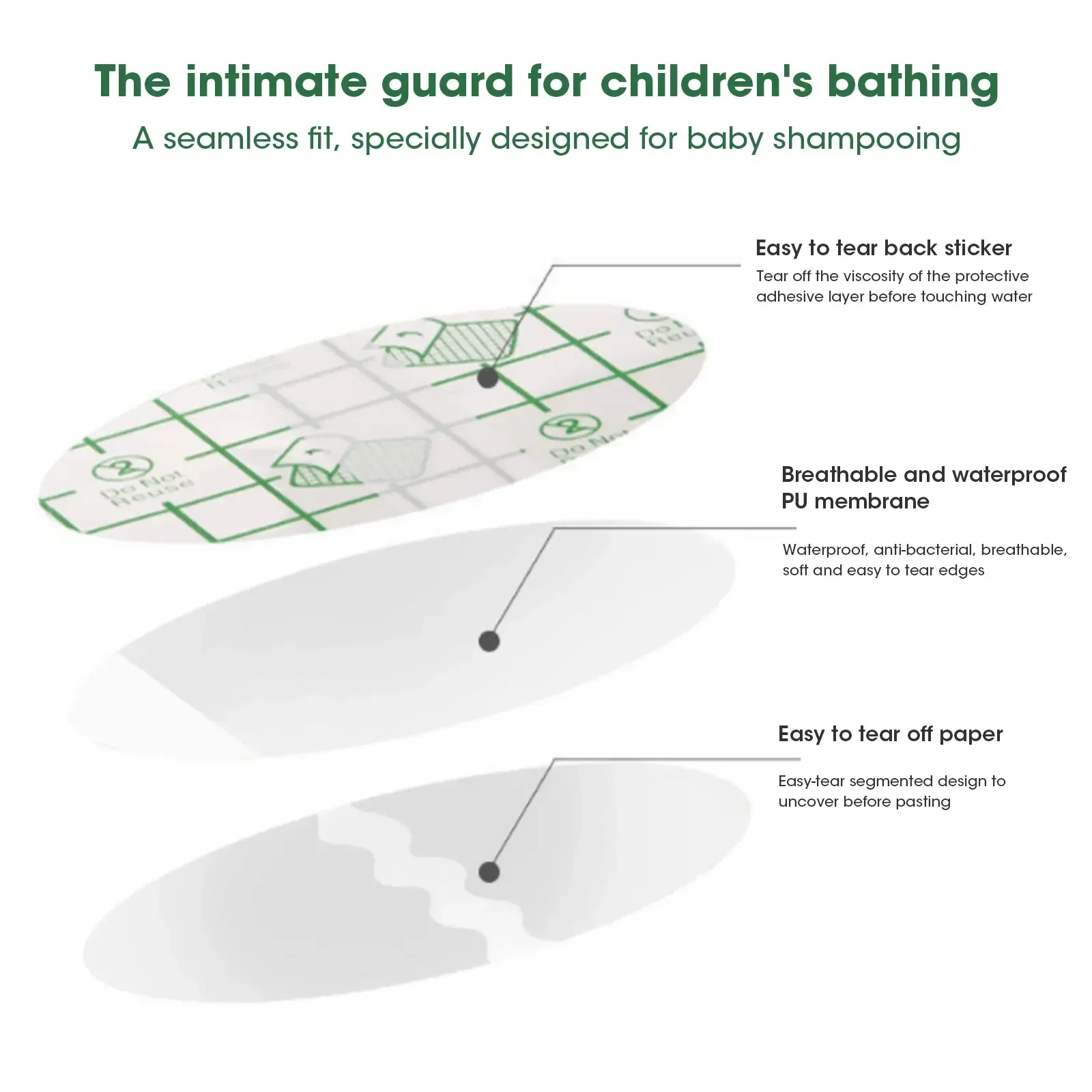Pegatinas desechables de protección para los oídos, orejeras para baño y natación, champú para bebé, pegatinas para los oídos de prevención del agua, 10/20/100 Uds.