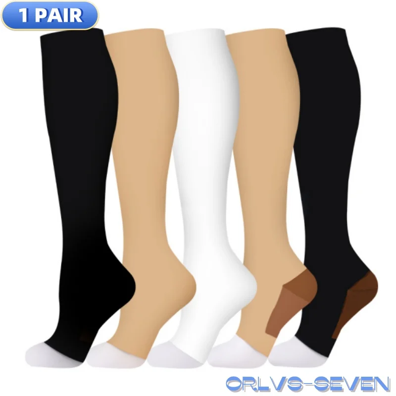 Medias de compresión de 10 estilos para prevenir la pantorrilla, venas varicosas, dolor en presión, ciclismo, soporte profesional para piernas, calcetines para enfermera y mujer