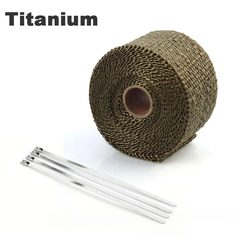 5 CM * 10 M Uitlaatpijp Isolatie Thermische Warmte Wrap Roll Isolatie Katoen Banaan Doek Motorfiets Glasvezel Hitteschild tape