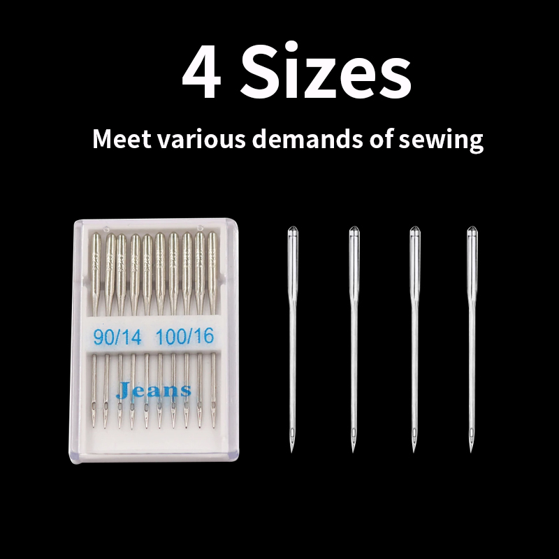 20pcs Sewing Machine Needles Jeans Universal Regular Point Sewing Needles Ball Point Head for Home Sewing Machine Supplies