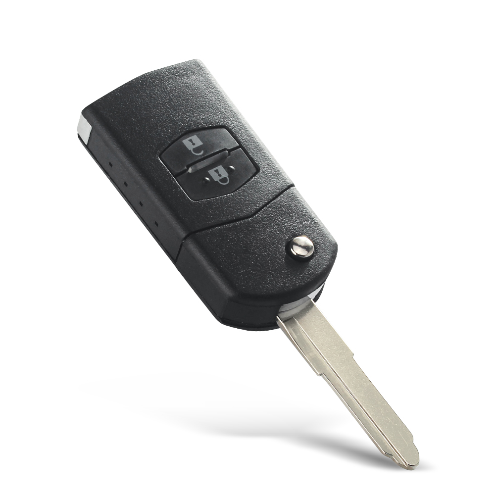 KEYYOU 2/3/4 ボタンリモートキーケース Fob シェルフリップ折りたたみマツダ 2 3 5 6 M6 MX5 CX5 CX7 CX9 RX8 2011-2015