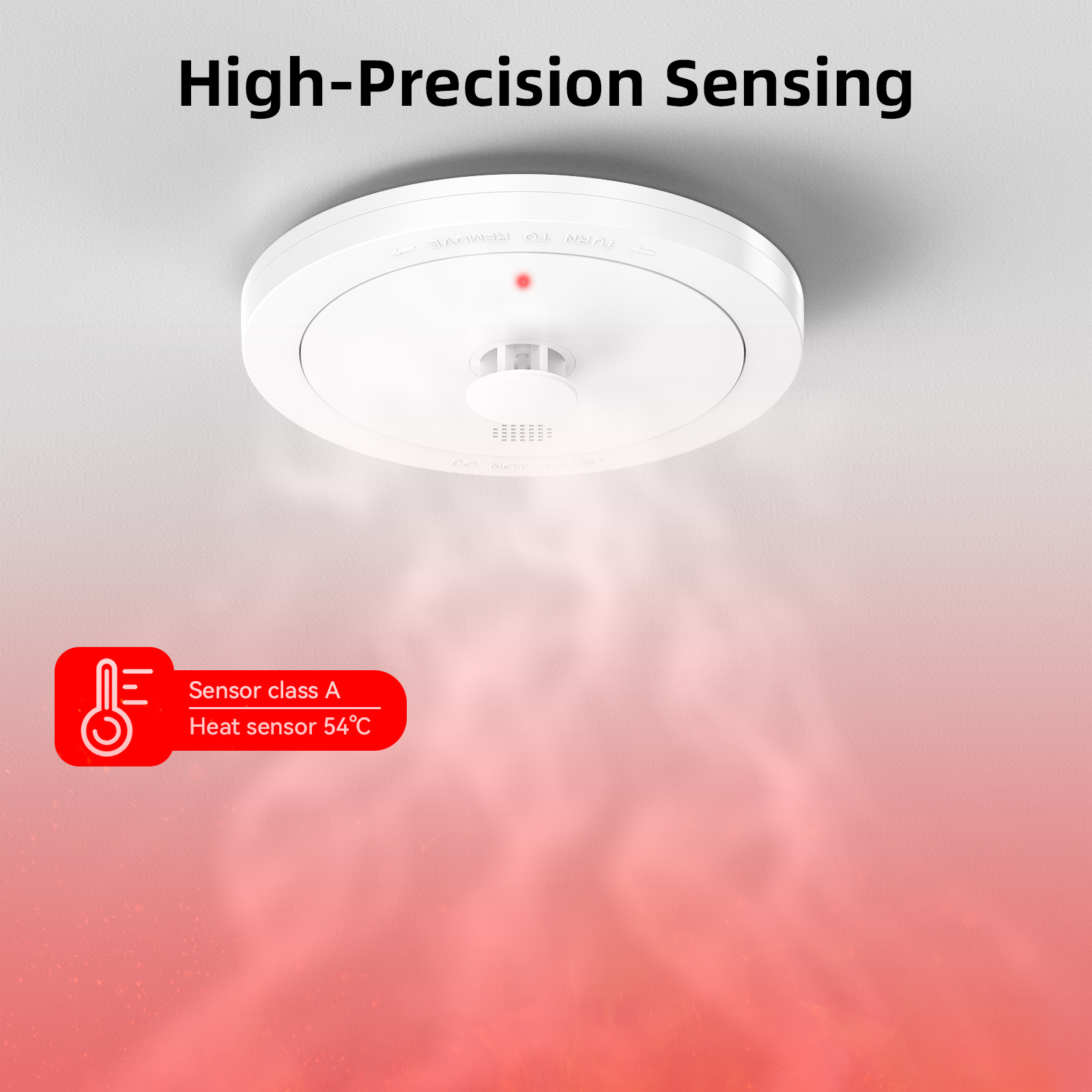 CPVAN Wireless Interlinked Smoke and Heat Alarm with 10-year Battery Life, Pre-Linked Fire Detectors with Remote Control