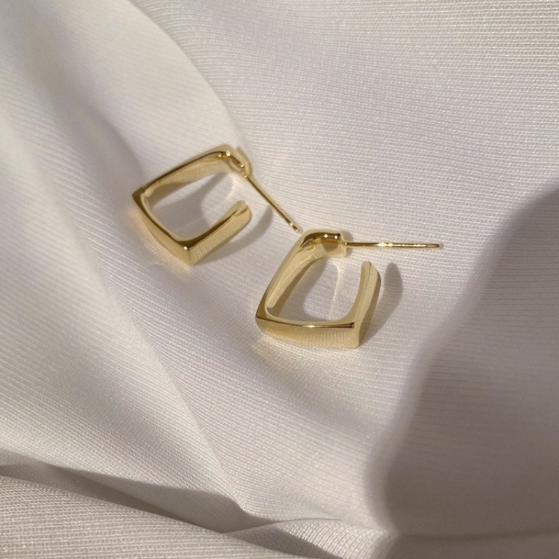 2Pcs Irregular Geometric Earrings for Women, New Trendy and Personalized Design Internet Famous Earring With Simple Temperament