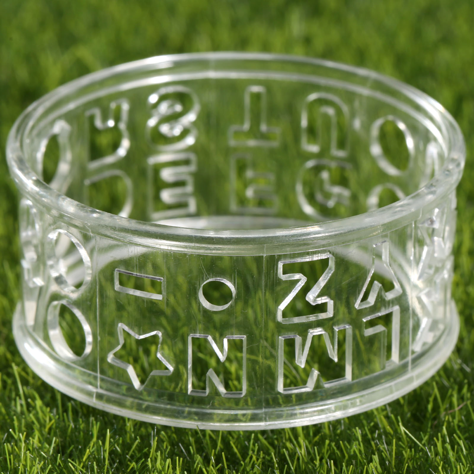 Modelo De Prática De Bola De Golfe De Plástico Transparente, Forro Do Alfabeto, Linha Marker, Desenho Monogrammer, Mark Tools, Training Aids, Letras, 1pc