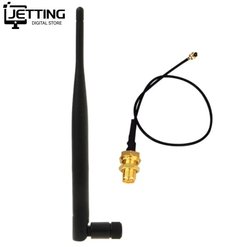 Externe wifi antenne 2,4 ghz 5dbi wifi 2,4g antenne antenne RP-SMA weibliche wireless router mit adapter kabel u. fl/ipx pigtail