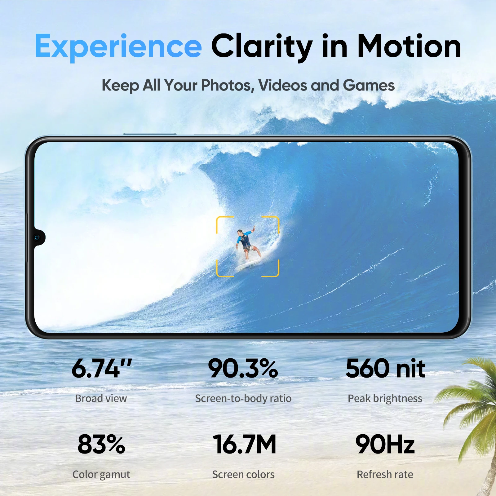 realme Note 50 Mobile Phone 6.74" 90Hz Realistic Screen 13MP AI Camera Octa-Core Processor Phone 5000mAh Large Battery