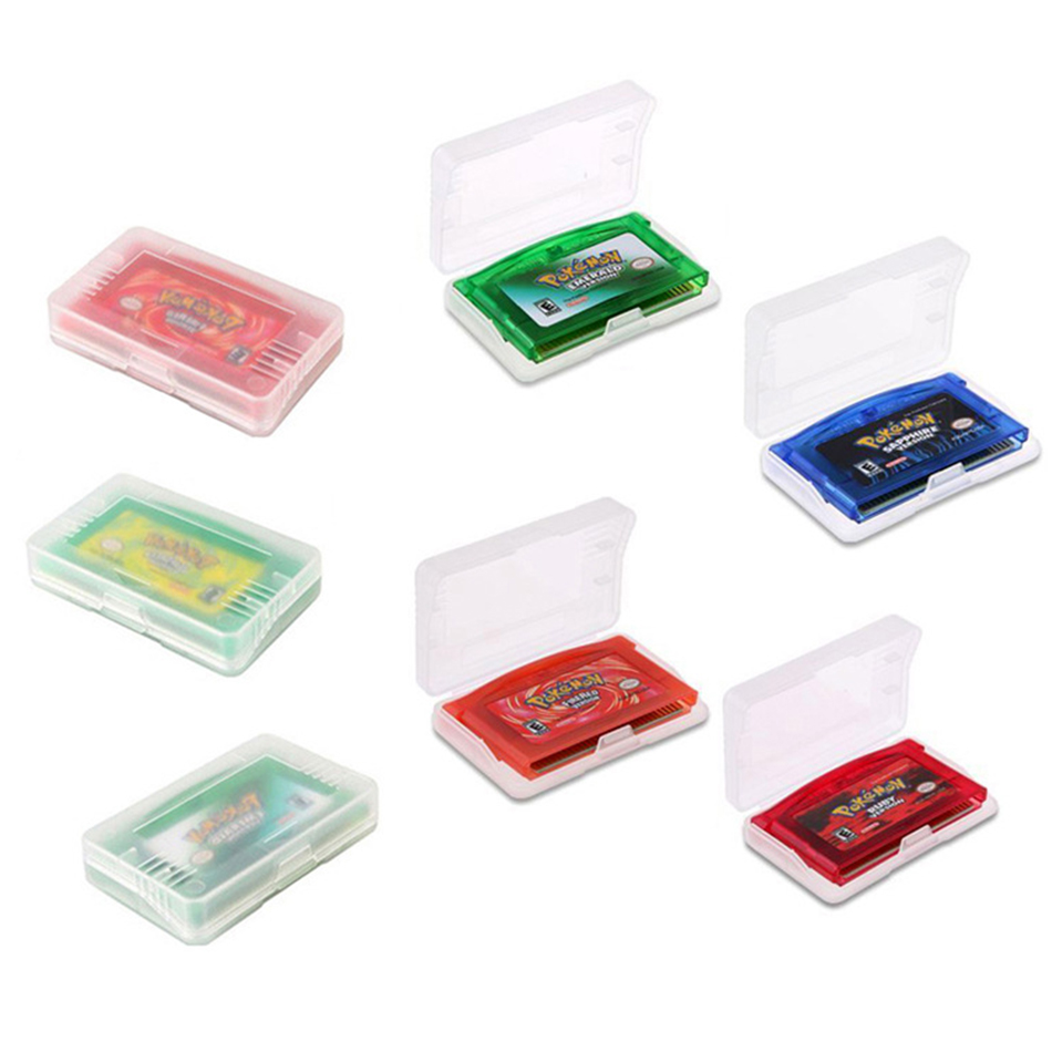 Spielkarte NDSL/GBM/GBASP GBA Spielkassette Classic Hot Selling Pocket Monster Red, Blue, Emerald, Fire Red Leaf