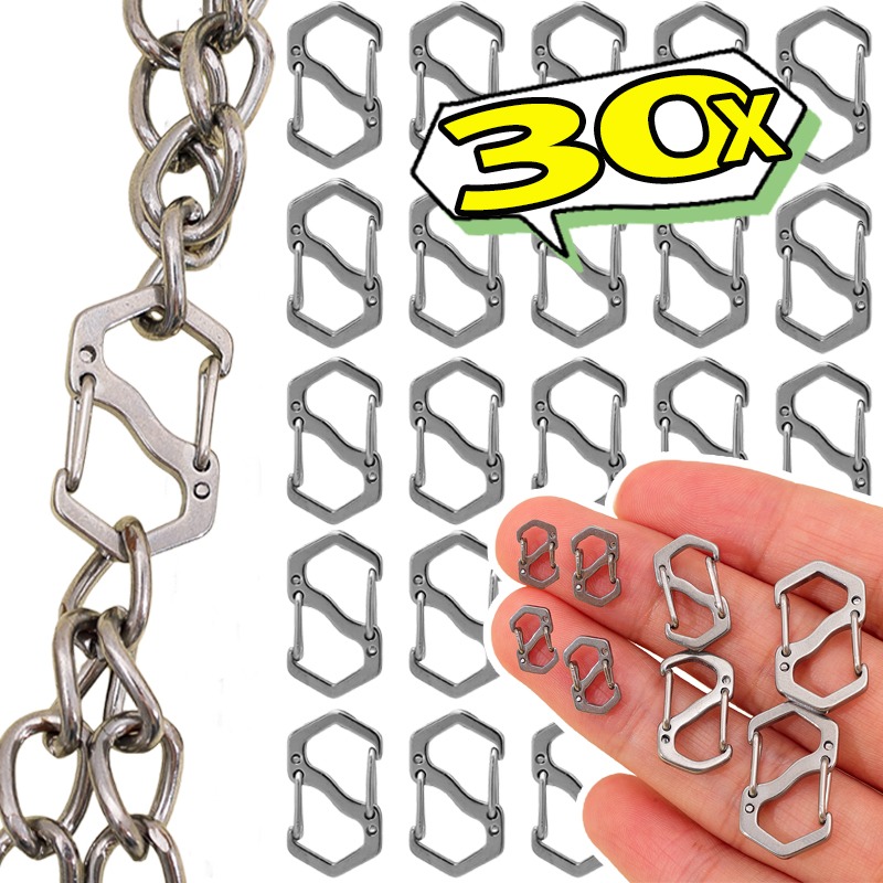 1-30 шт., застежки-крючки из нержавеющей стали, разъемы для изготовления ювелирных изделий, браслет, ожерелье, брелок, регулируемая пружина, нержавеющая сталь