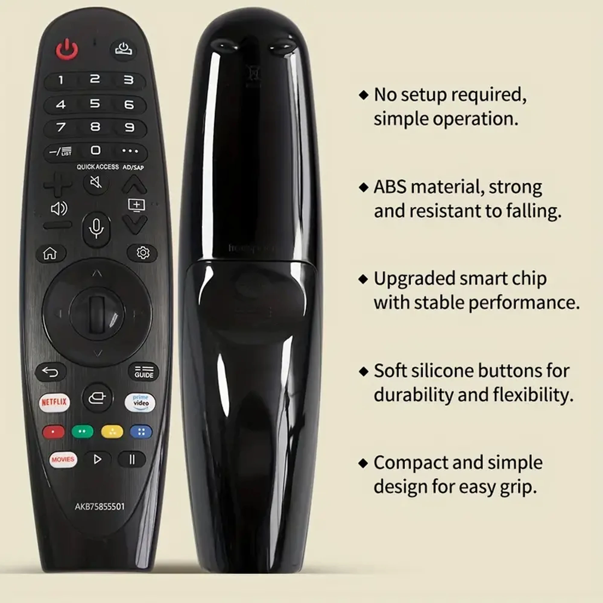 스마트 TV용 범용 매직 리모컨 (음성 및 포인터 포함), AKB75855501 MR20GA MR21GA MR21GC MR19BA 교체