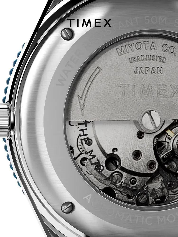 TIMEX 自動ブランドメンズ腕時計高級レジャー多機能腕時計男性用カレンダースチールストリップ腕時計