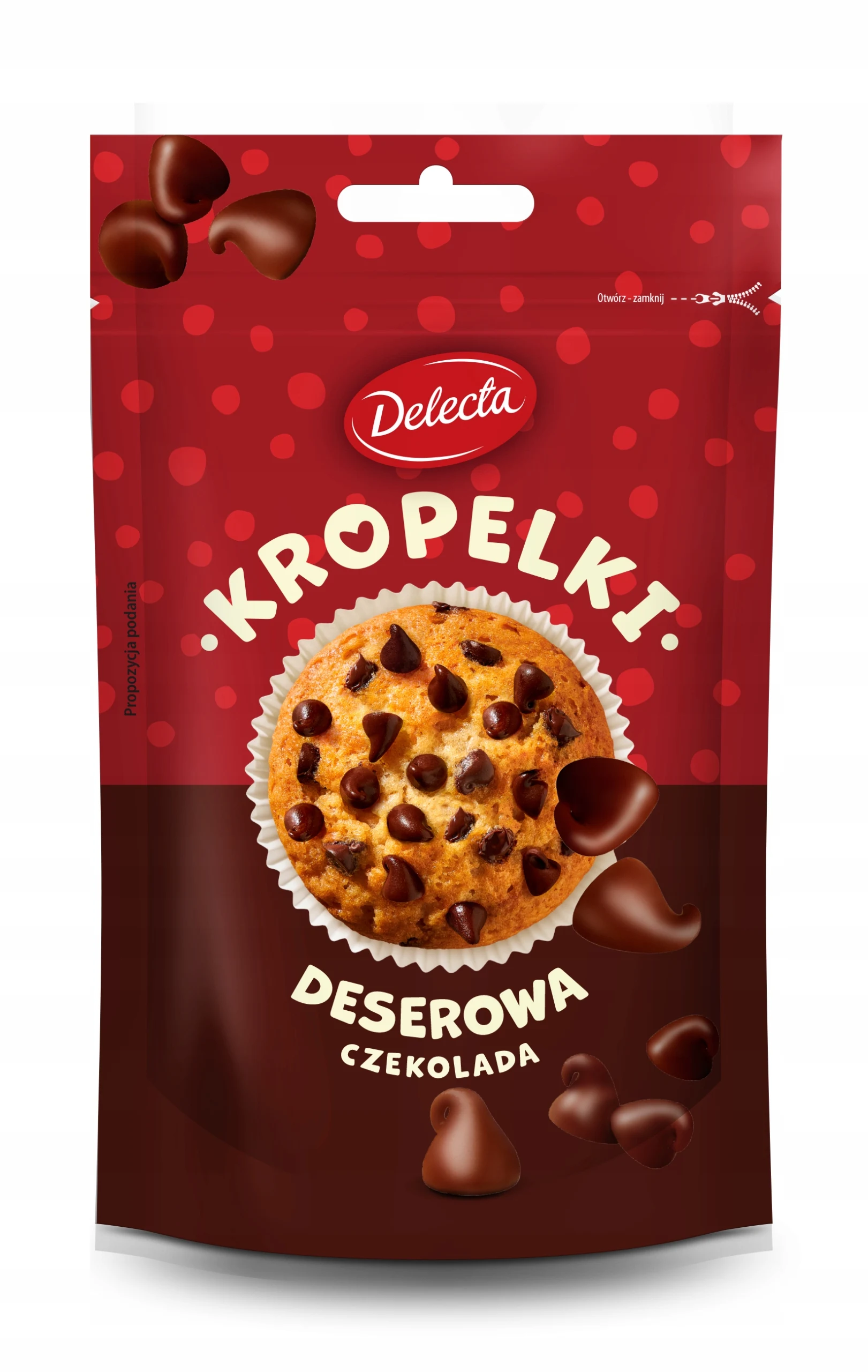Delecta Kropelki Deserowa Czekolada 80 g