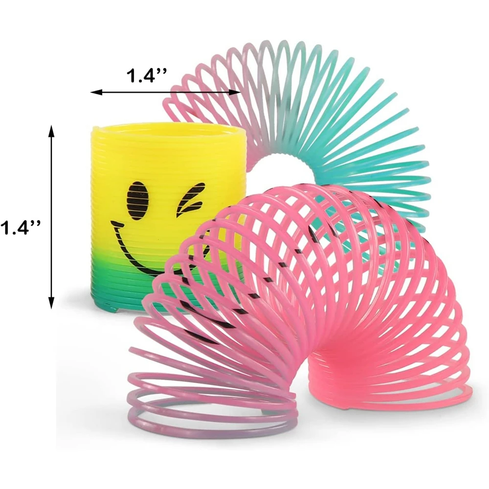 12PCS ฤดูใบไม้ผลิ Rainbow Magic Fidget ความเครียด COIL MINI Springs จํานวนมากของเล่นนิ้วมือสําหรับ PARTY Favors Carnival รางวัลสําหรับเด็กชายหญิง