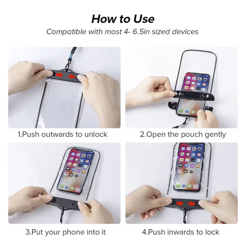 กรณีโทรศัพท์กันน้ําว่ายน้ํากระเป๋ากันน้ํา Universal ใต้น้ําโทรศัพท์ Protector กระเป๋า PV สําหรับ iPhone 15 14 13 PRO MAX
