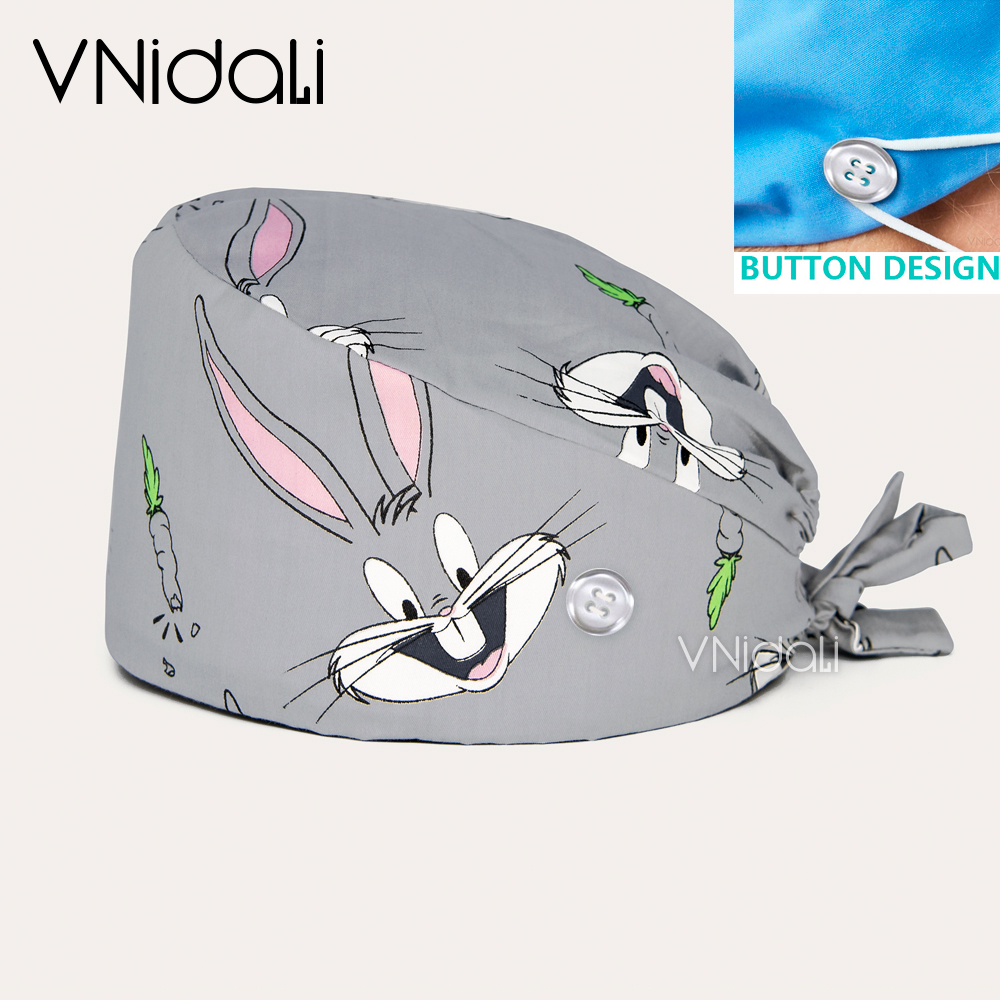 Chapéu de cirurgia de alta qualidade para senhoras, Boné de enfermagem para cirurgia, Chef e limpeza, Boné cirúrgico, Dental Pet Shop, Boné das senhoras