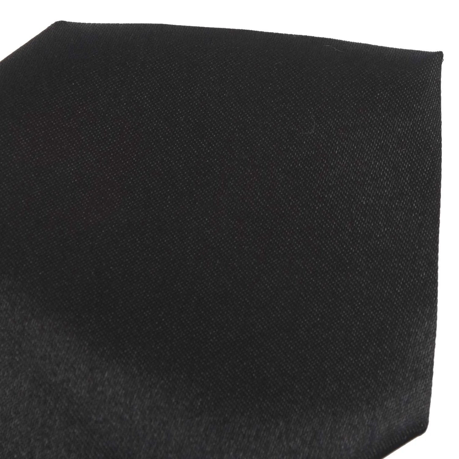 Poliéster preto sólido masculino com zíper gravata, laço com zíper
