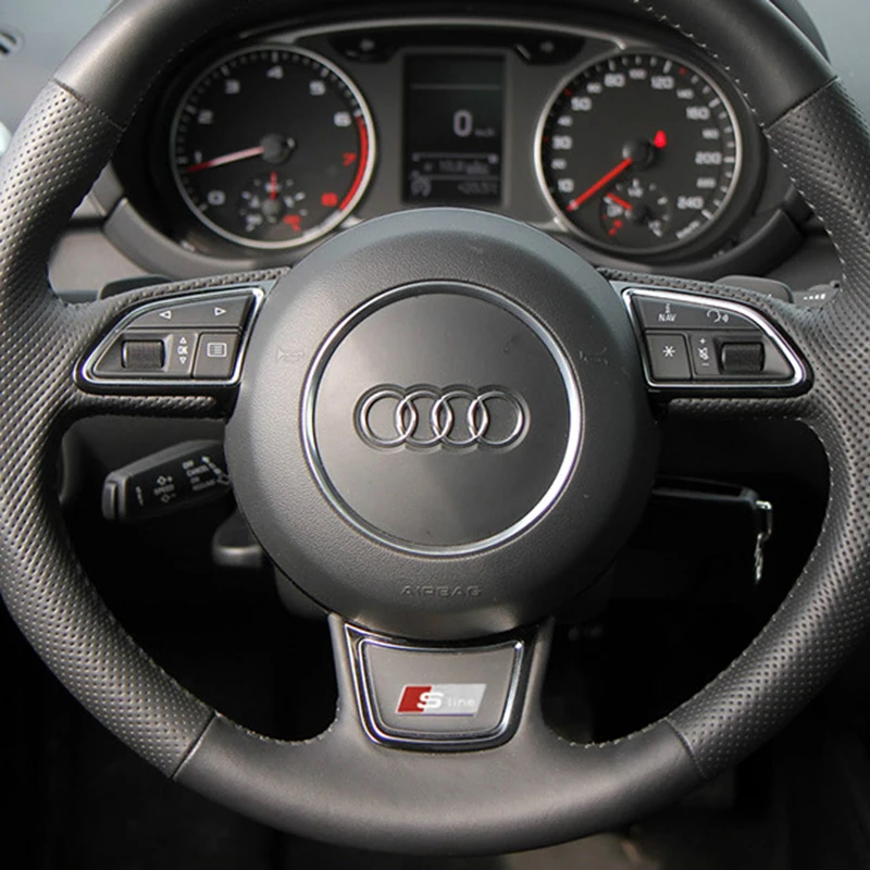 3D Aluminium RS Sline Logo S Line Emblem RS Car Badge For Audi A1 A3 A4 A5 A6 Q2 Q5 Q7 Q3 S3 S4 S6 RS S Line Sticker Accrssorie