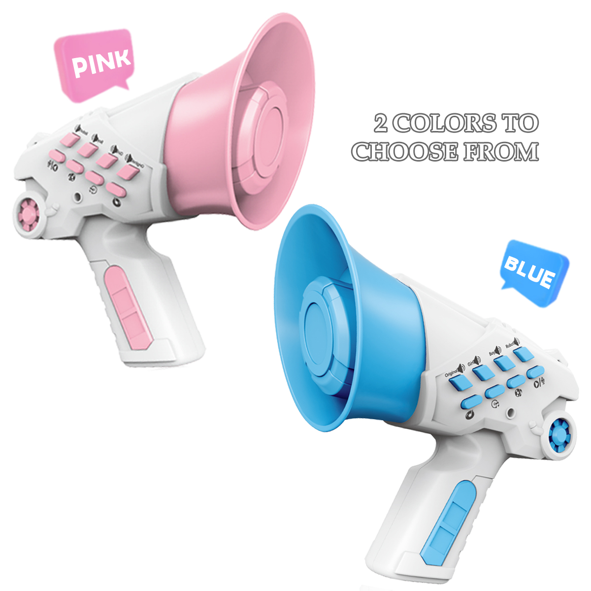 Draagbare megafoon luidspreker sirene Bullhorn speelgoed, Smart Multi Voice Changers speelgoed Funny Party Prank handheld luidspreker megafoon