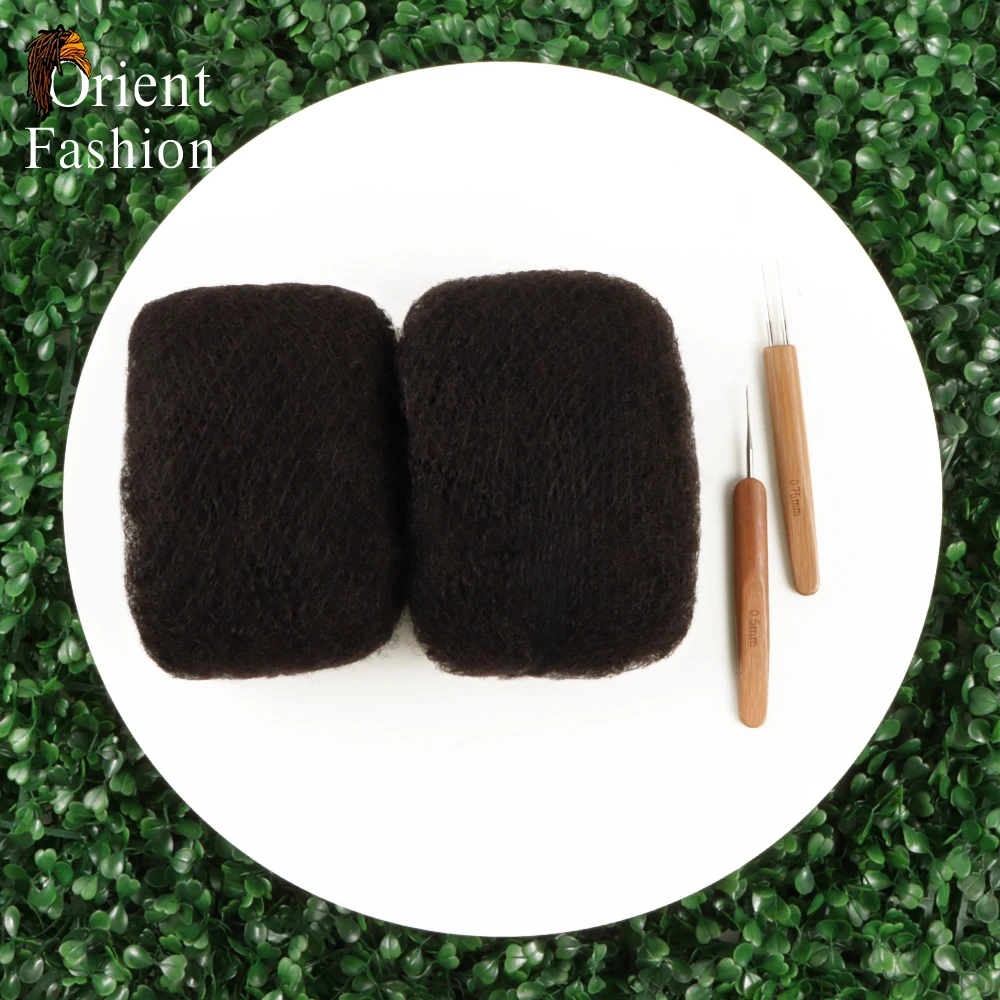 Orientfashion Nhà Máy 100% Tóc Của Con Người Phi Kinky Brasil Đen Tự Nhiên Móc Remy Móng Gẩy Dày Có Thể Tẩy Trắng Và Nhuộm Màu Bulks