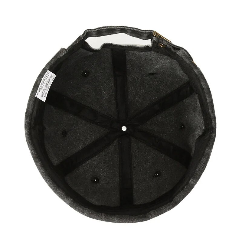 Czapka męska Four Seasons Denim Cloth Gua Skin Hat, Street Bare Panel, Landlord Hat, Personality Fashion, Retro Outdoor Trend