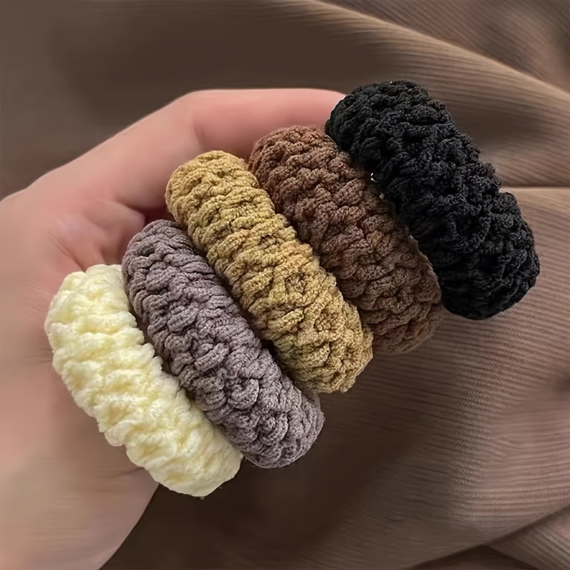 10 Stück verbesserte breite und dicke Haargummis, modisch für Pferdeschwänze und Dutts, hergestellt aus strapazierfähigem, elastischem Material, das nicht verdammt