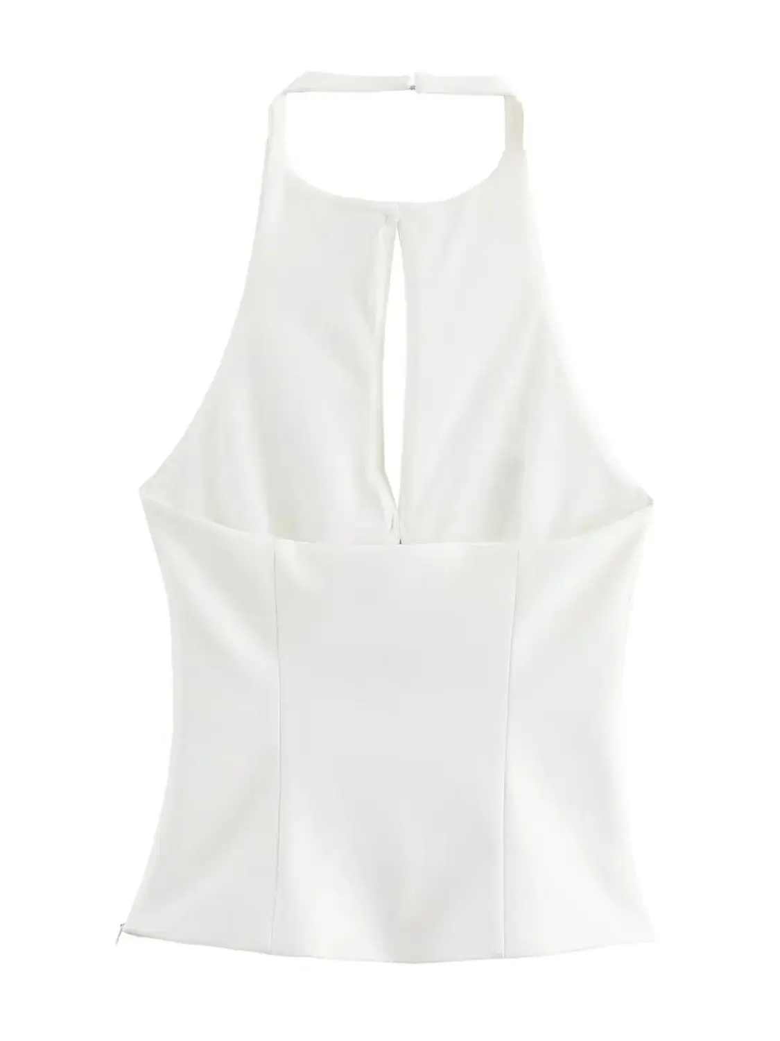 XNWMNZ-Top con cuello halter y lazos para mujer, Top versátil con espalda descubierta y recortes, moda 2024