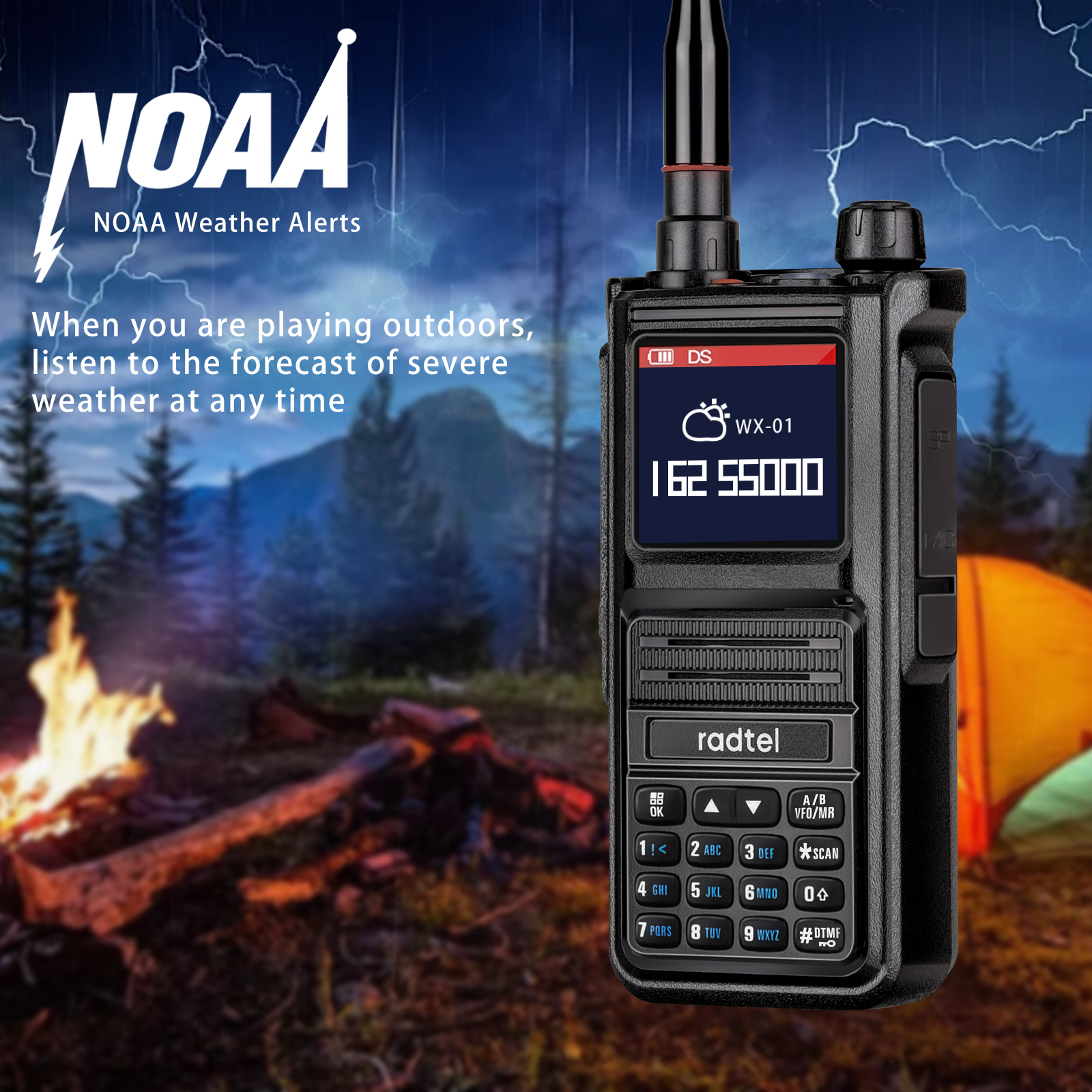 Radtel RT-470X Multi-bands Ham Walkie-Talkies 256CH Air Band Two Way สถานีวิทยุการบิน NOAA ตํารวจ Marine Transceiver PTT